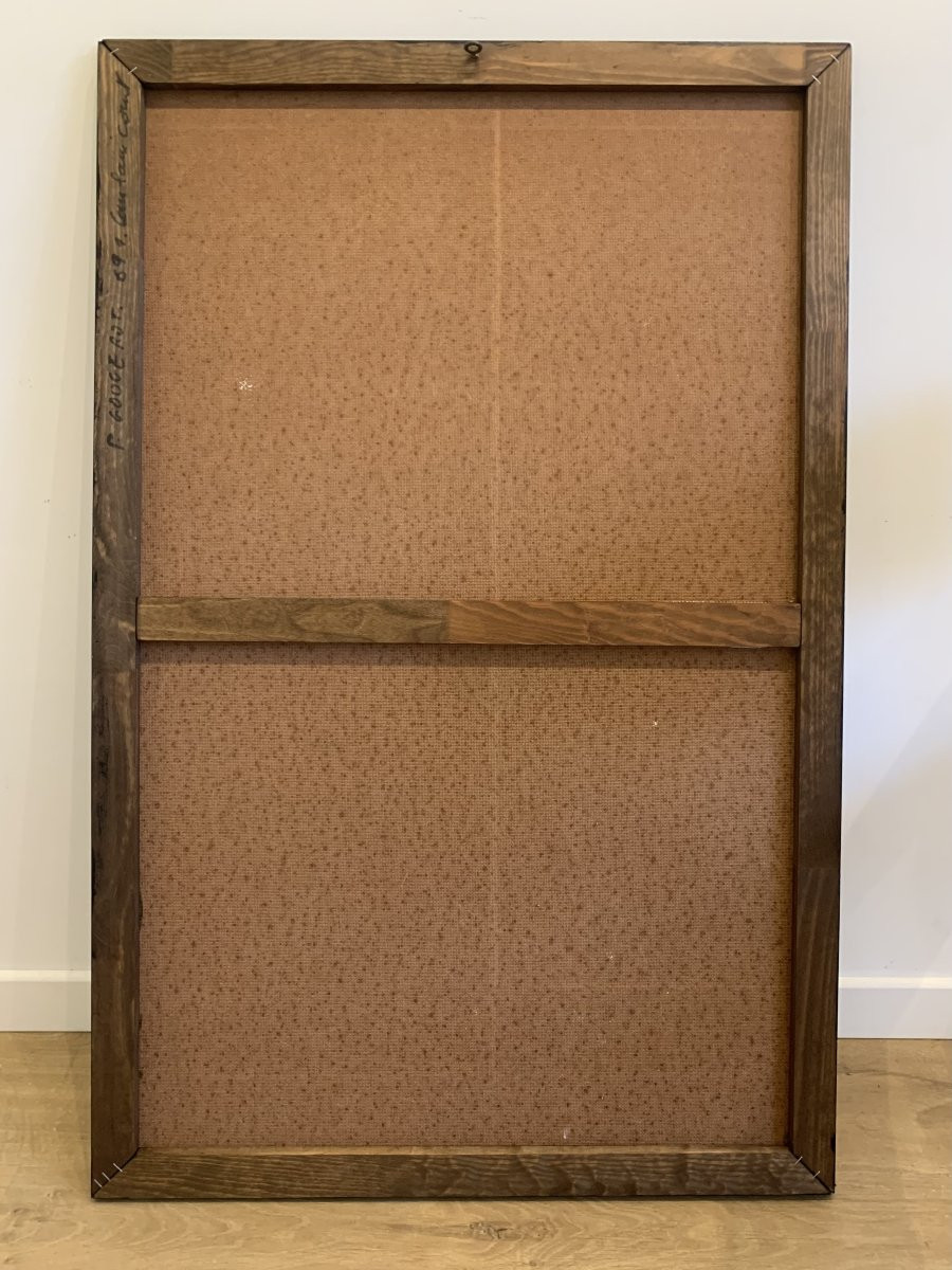 Pierre GOUGEROT  _Nature morte post cubisme:  échiquier, verre et orange , 1950's - échecs -photo-4