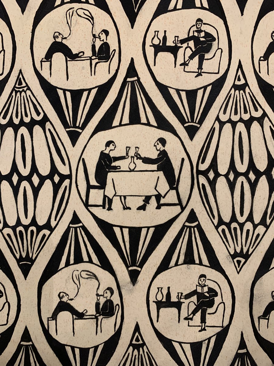 Art Deco Wallpaper Project - Lyon - 1925-1930 - Original French Design Wallpaper -photo-2