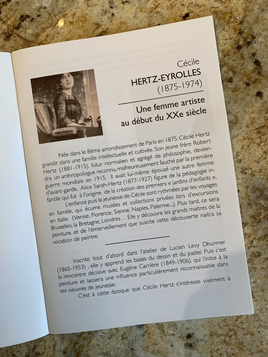 Cécile HERTZ EYROLLES  - nature morte à l'éventail et aux gants - vers 1925-photo-2