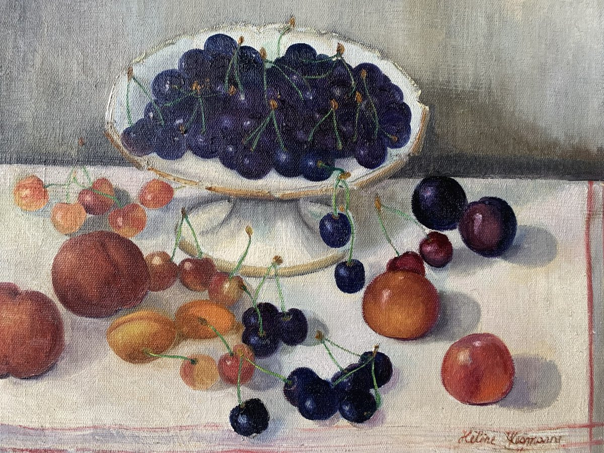 Hélène Wegmann - Cherries, Plums And Peaches - Circa 1930-1940-photo-3