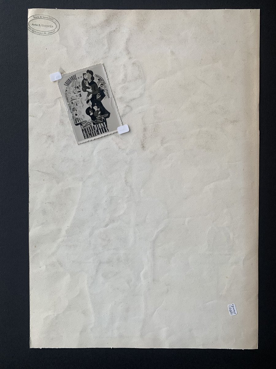 Bruno SEUCHTER - projet d'affiche - 1940 - dans le goût de Jean HUGO-photo-7