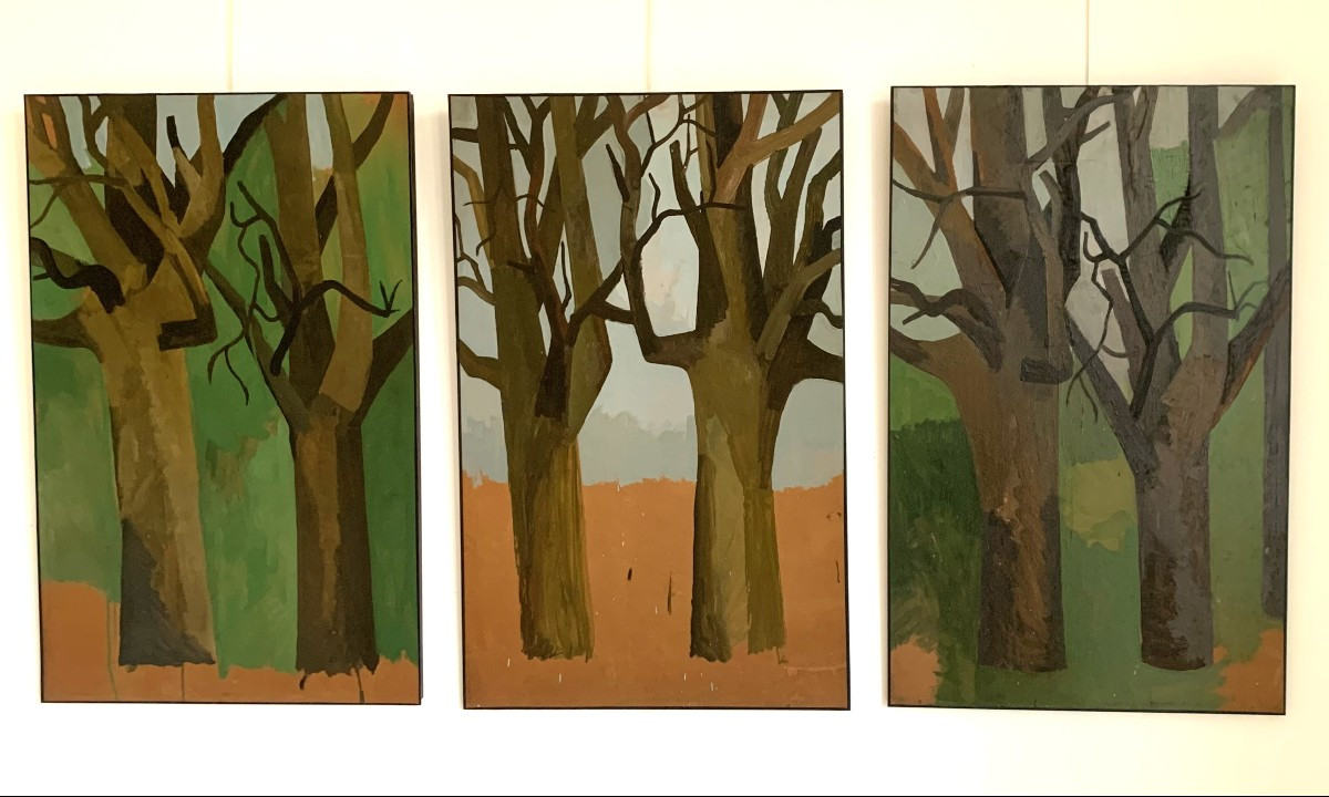 Post-cubist Triptych - Trees - Pierre Gougerot - 1959-photo-2