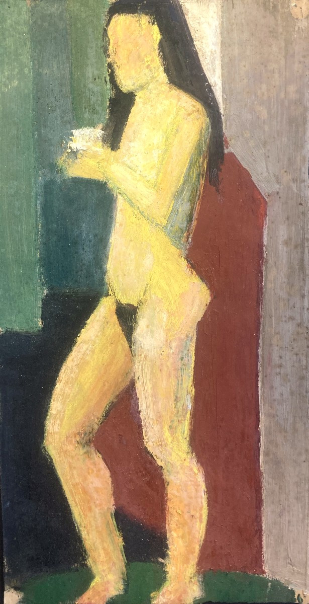 Raymonde PAGEGIE - élève de SOUVERBIE - Nu cubisant - 1940's 