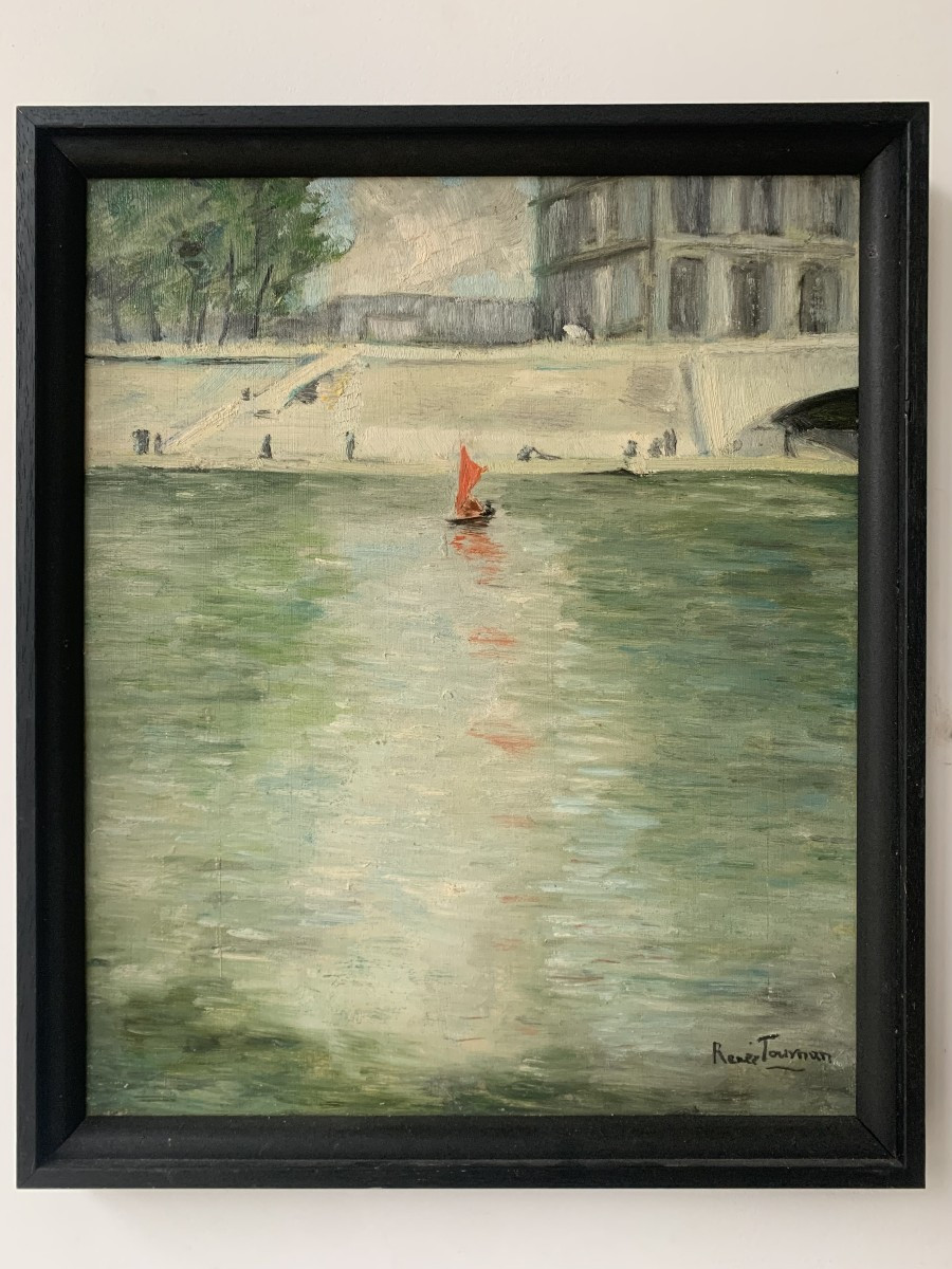 Paris: The Seine, The Louvre And The Pont Royal, Circa 1948-photo-2