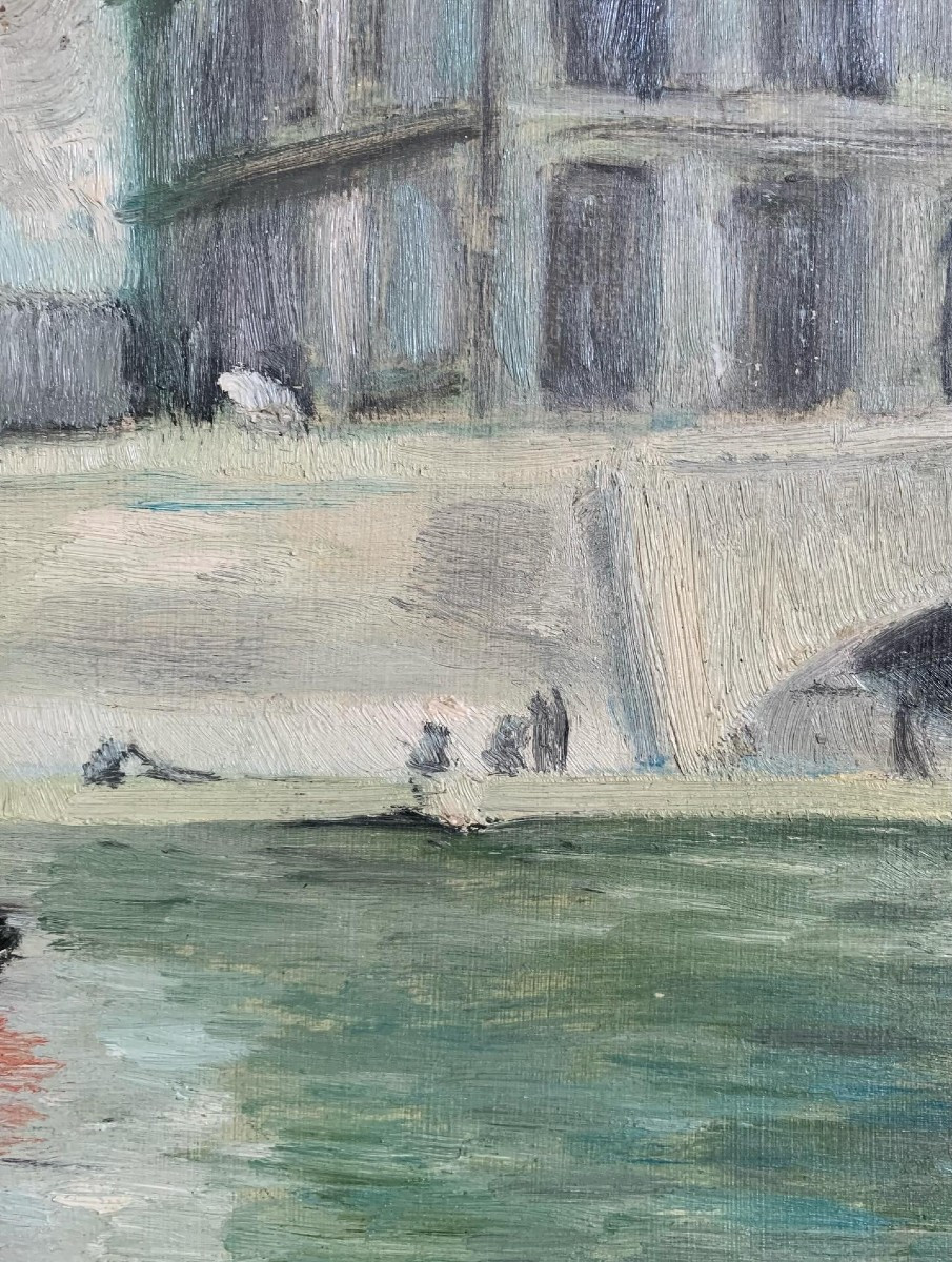 Paris: The Seine, The Louvre And The Pont Royal, Circa 1948-photo-1