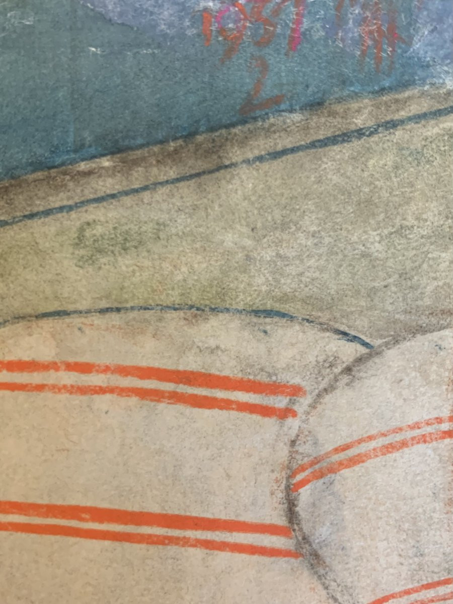 Watercolor By Karl Wolf - New Objectivity - Art Deco - 1931-photo-4