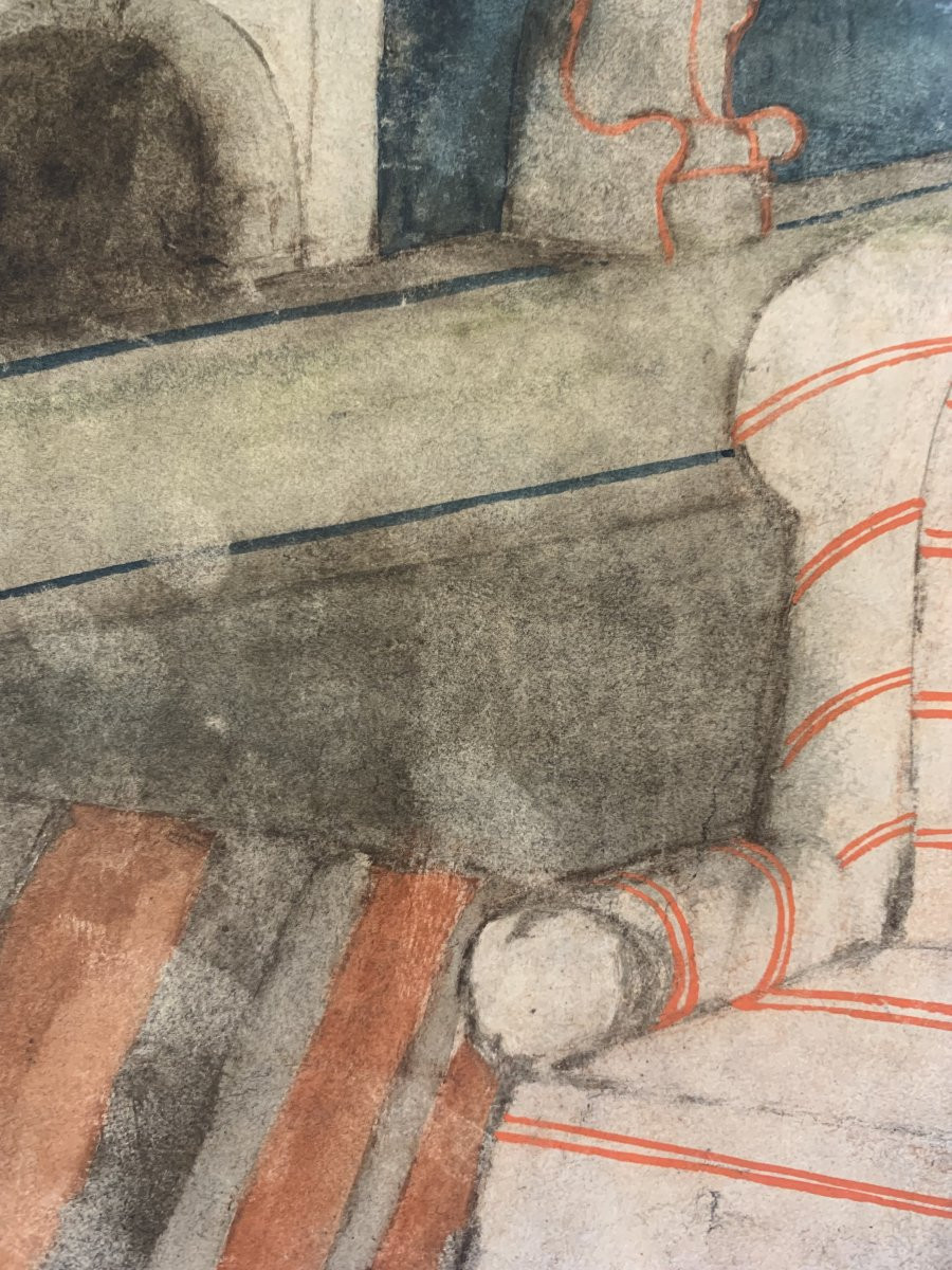 Watercolor By Karl Wolf - New Objectivity - Art Deco - 1931-photo-2