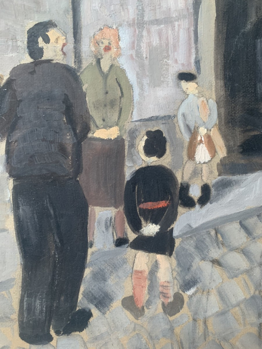 Street Scene In Paris, 1950s By Renée Tournan