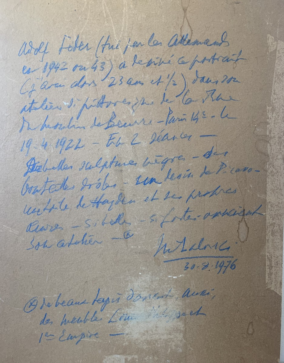 ECOLE de PARIS -  Portrait de M. Mihalovici ( roumain) par Adolphe FEDER ( ukrainien) . 1920 's-photo-4