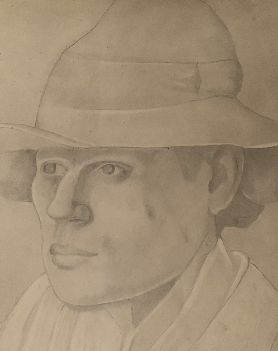 ECOLE de PARIS -  Portrait de M. Mihalovici ( roumain) par Adolphe FEDER ( ukrainien) . 1920 's-photo-1