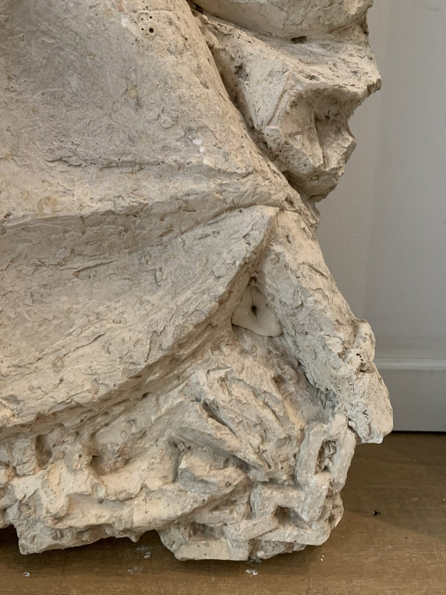 André Longeon, Liberty, Circa 1950 - Plaster Bas-relief-photo-3