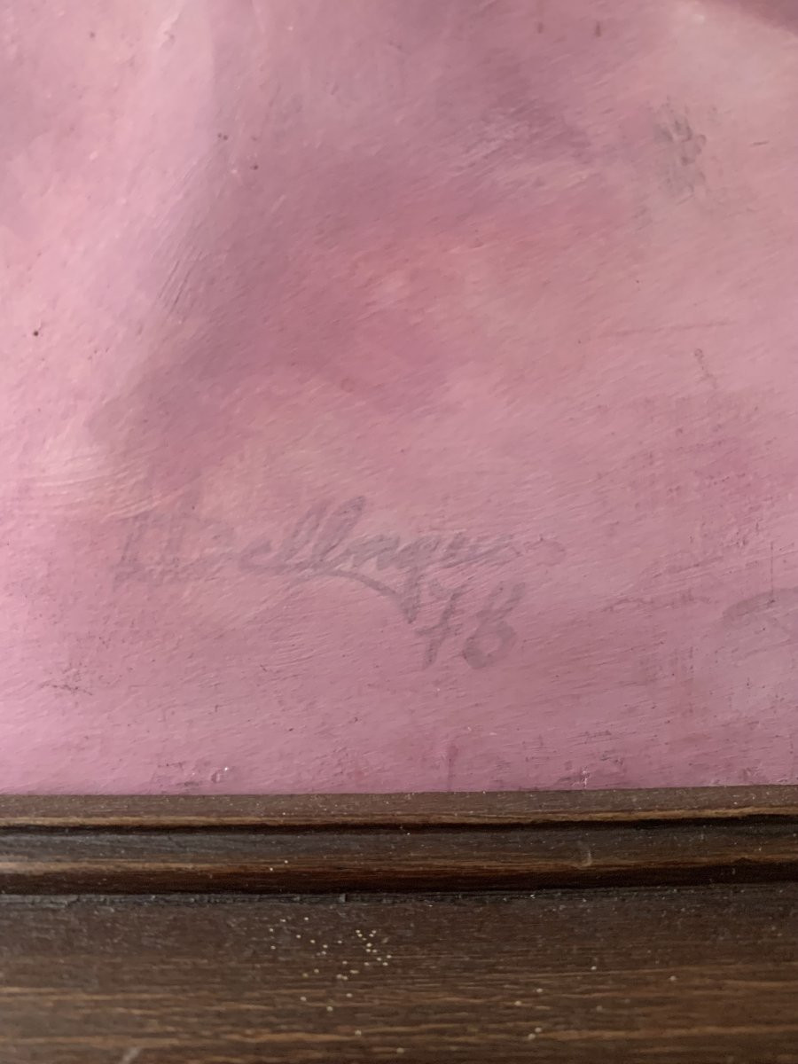 Seashells In A Net, Tempera Painting, 1978, Surrealism, Hyperrealism-photo-3