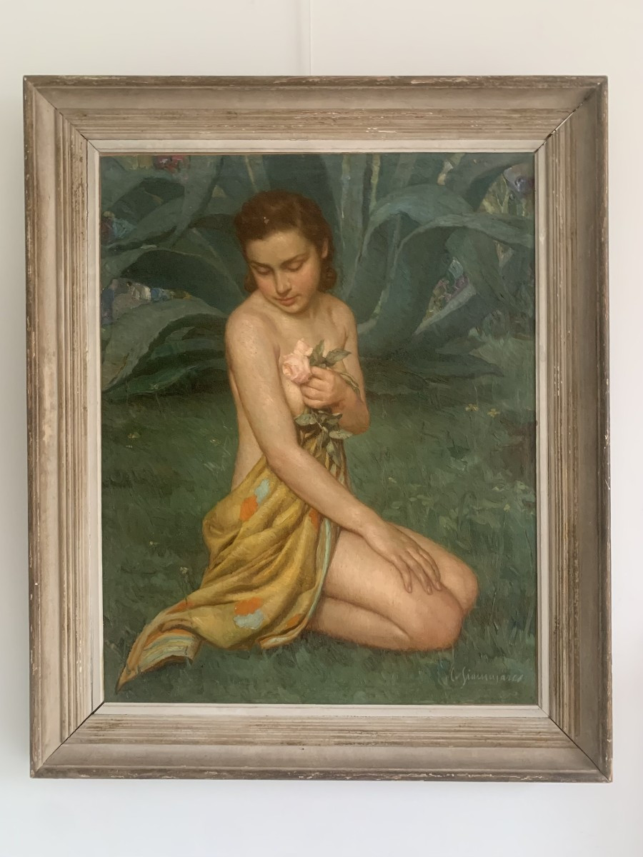 Camillo GIAMMARCO ( 1896-1946) - Nu à la rose -1920-photo-3