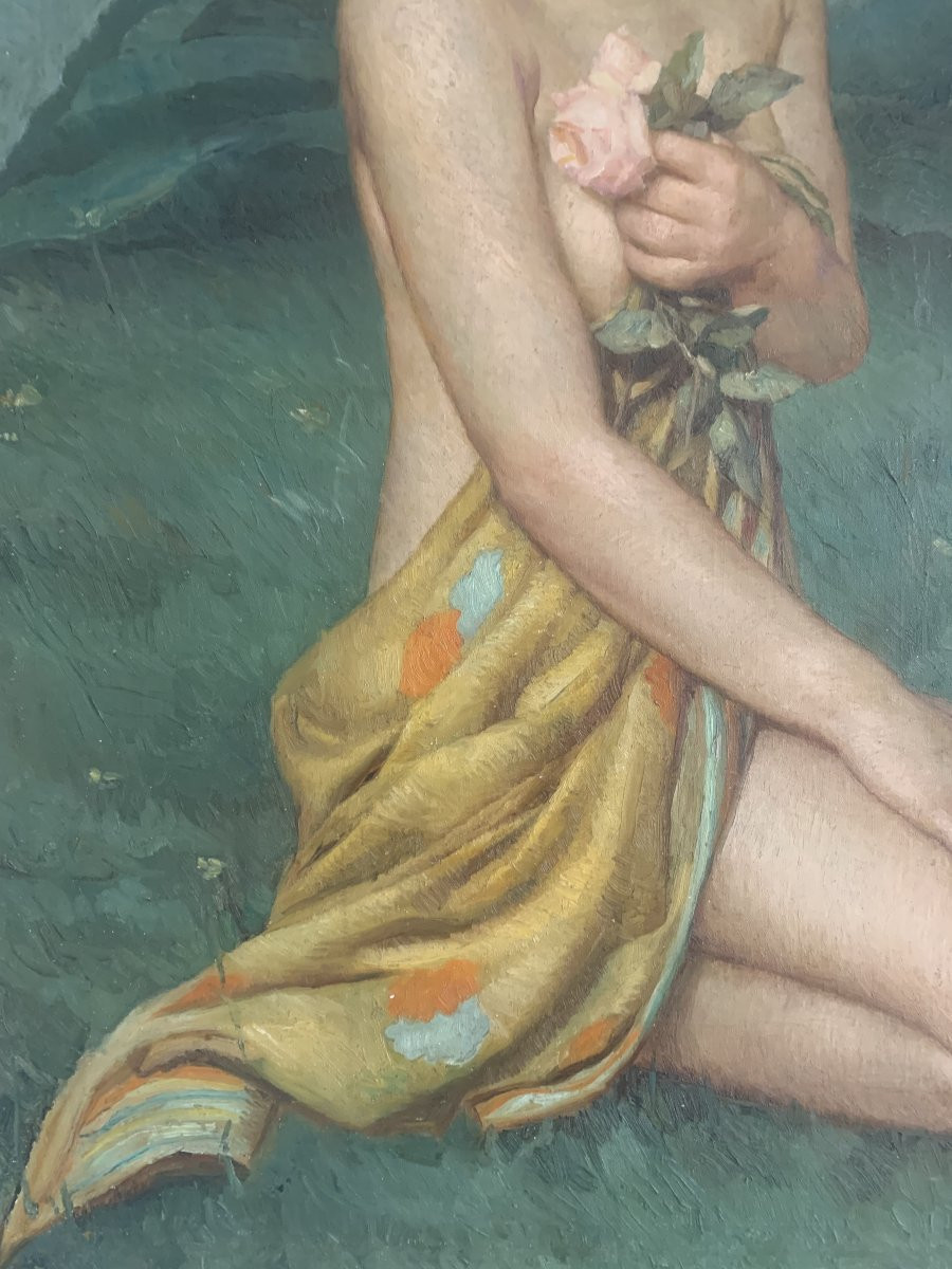 Camillo GIAMMARCO ( 1896-1946) - Nu à la rose -1920-photo-5