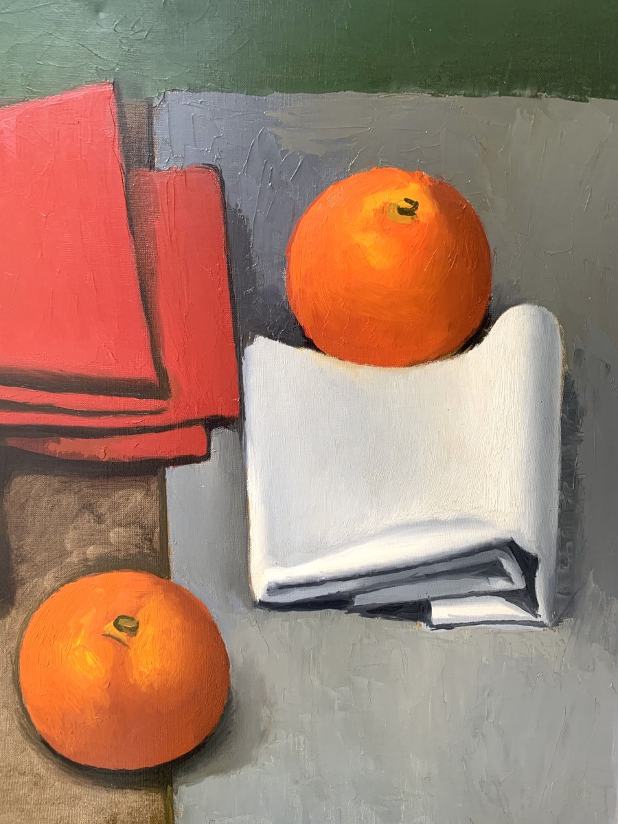 Georges Rohner , Still Life With Oranges, Circa 1970-photo-3