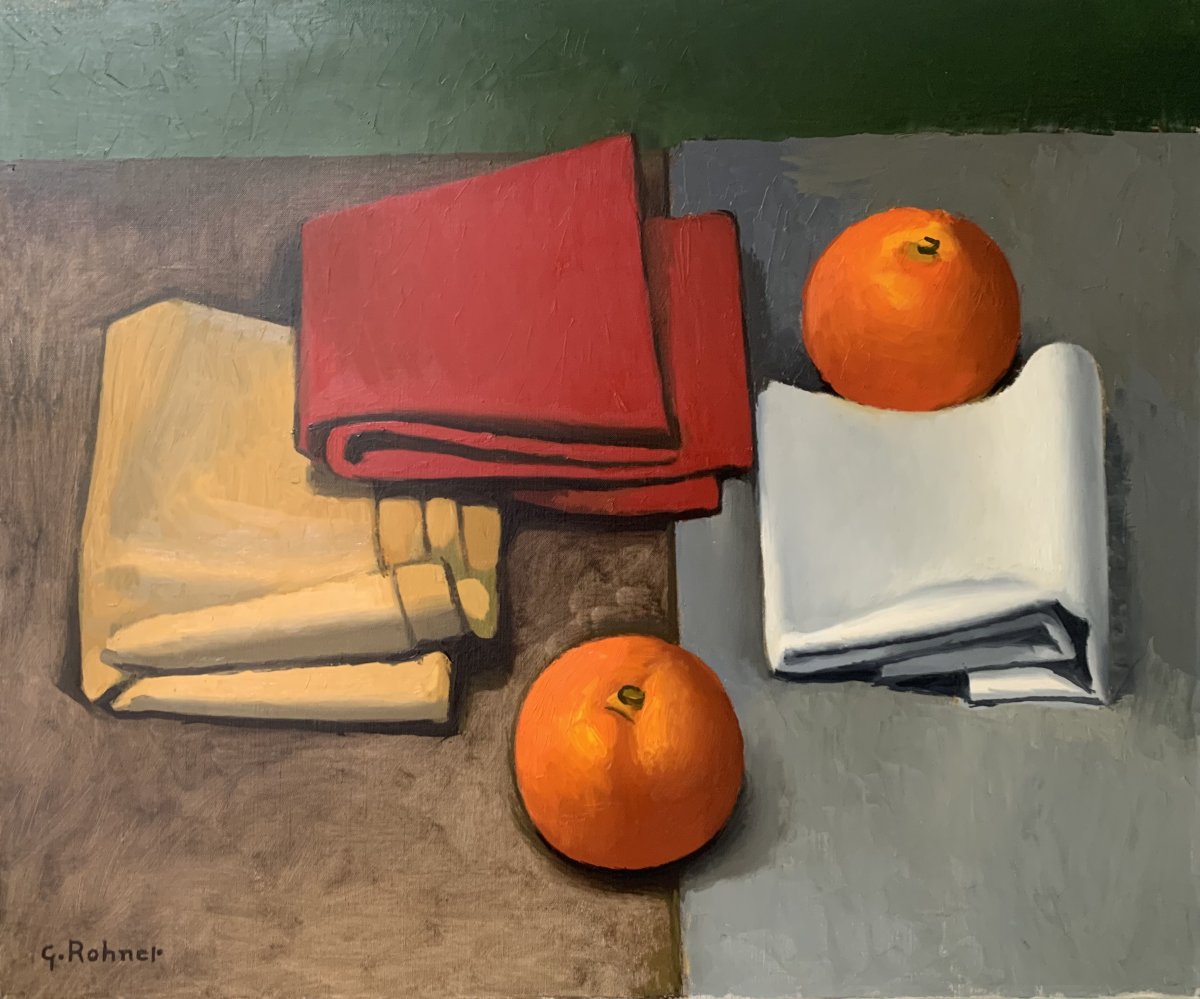 Georges Rohner , Still Life With Oranges, Circa 1970