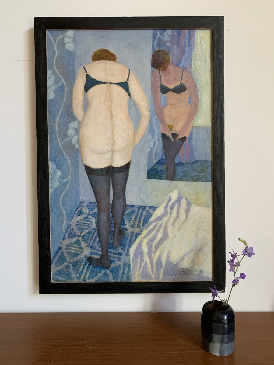 Jean Pesce ( 1926-2024) - Woman Putting On Stockings - Circa 1980