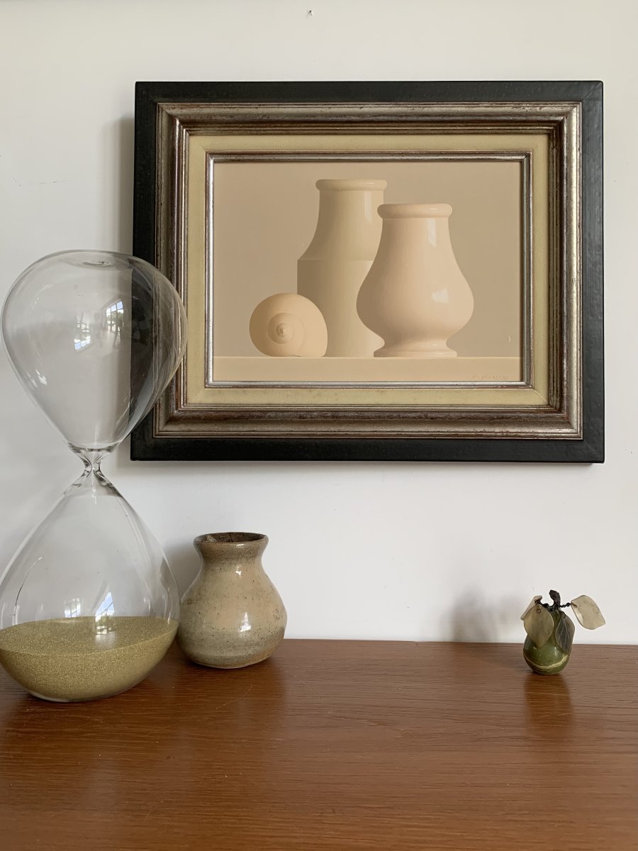 Frédéric VIDALENS ( 1925-2004) - Pots et coquillages - huile sur toile