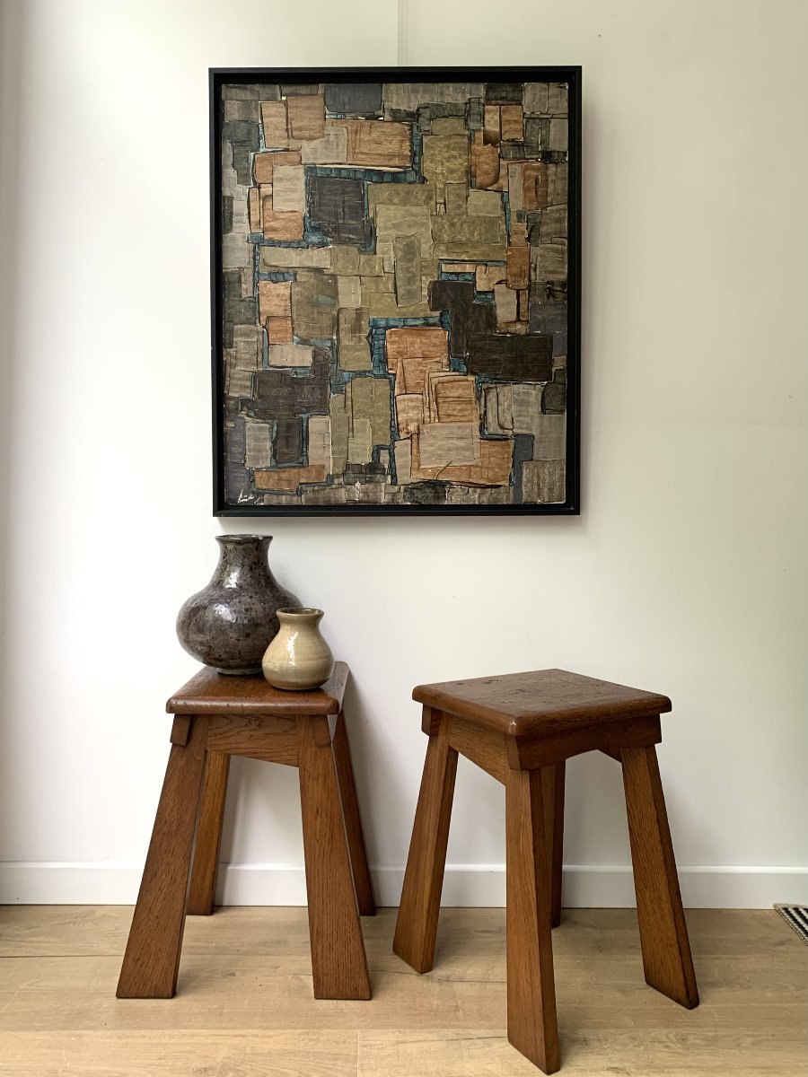 Jean HUGUET - composition abstraite vers 1970 - Abstraction -LINARD -LERAT -JOULIA