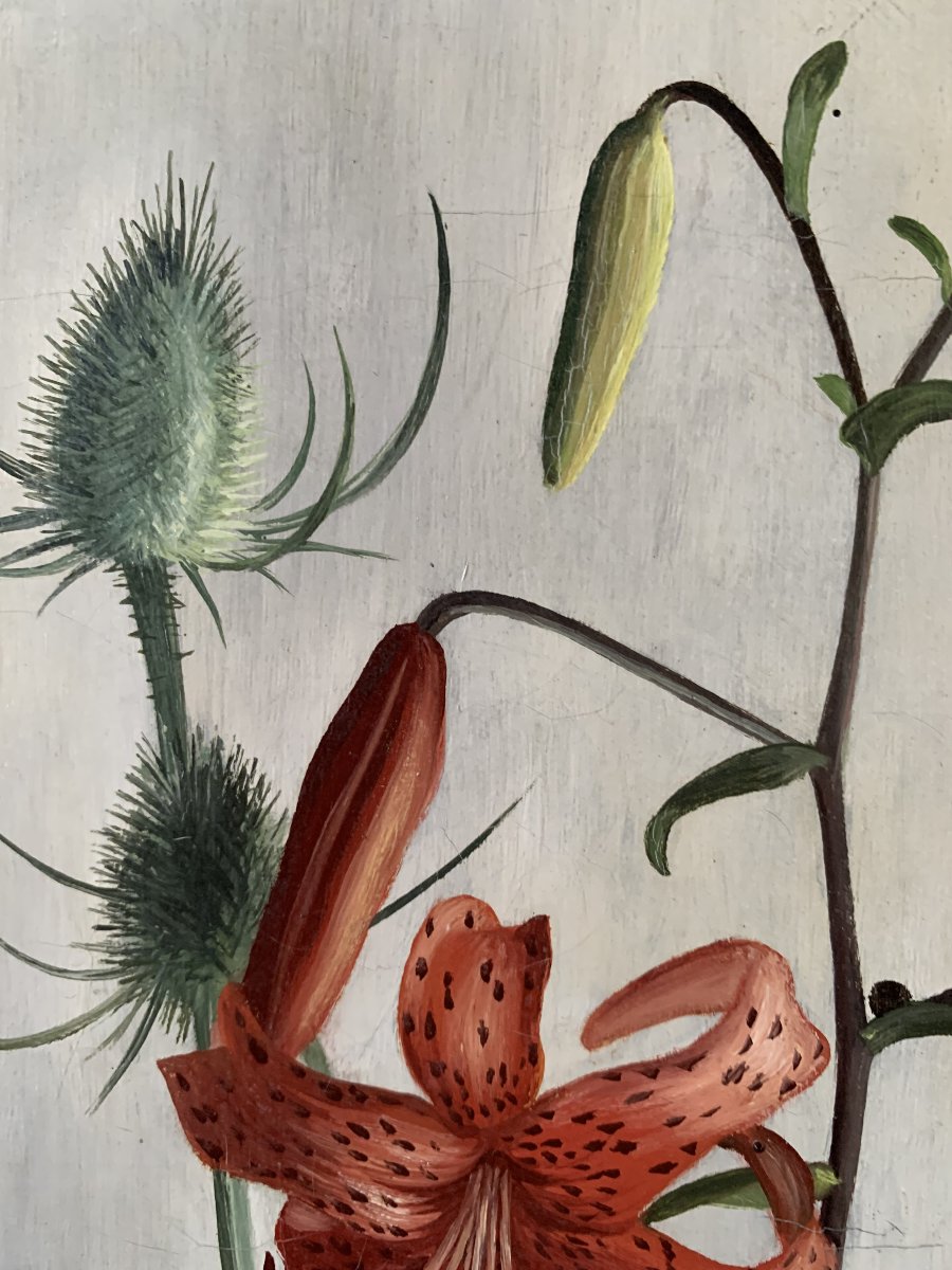 Frédéric VIDALENS - huile sur toile - Hyperréalisme - Nouvelle Objectivité - CHARDON LYS-photo-3