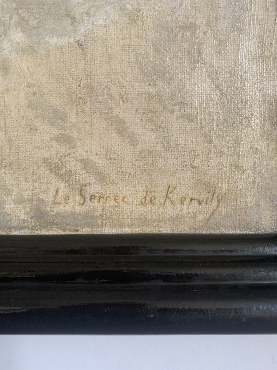 Georges Le SERREC de KERVILLY  portrait de femme - SYMBOLISME - 1910- Peintre ukraino/américain-photo-3
