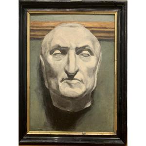 Mask Of Dante, Oil On Canvas - Circle Of Jp Laurens - Circa 1880