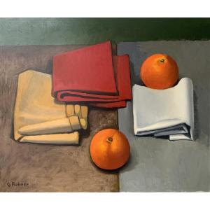 Georges Rohner , Still Life With Oranges, Circa 1970