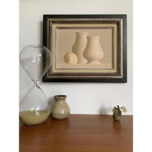 Frédéric VIDALENS ( 1925-2004) - Pots et coquillages - huile sur toile