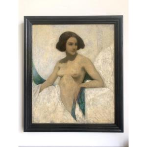 Georges Le SERREC de KERVILLY  portrait de femme - SYMBOLISME - 1910- Peintre ukraino/américain