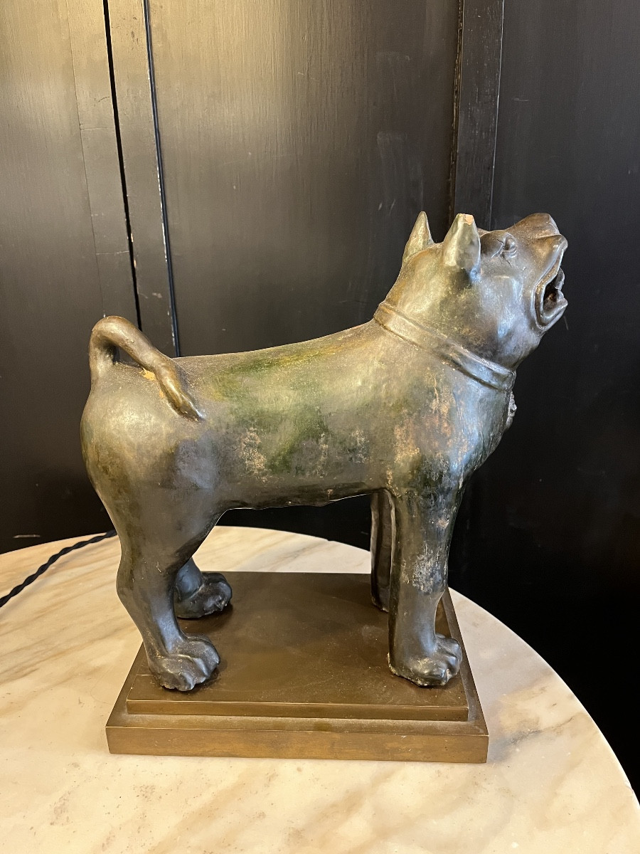 Chien en céramique Chine 