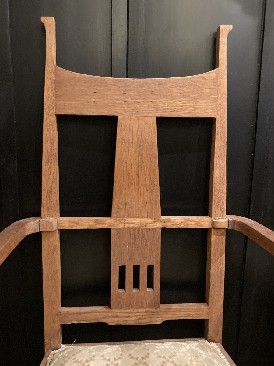 Pair Of Arts And Crafts Armchairs-photo-3