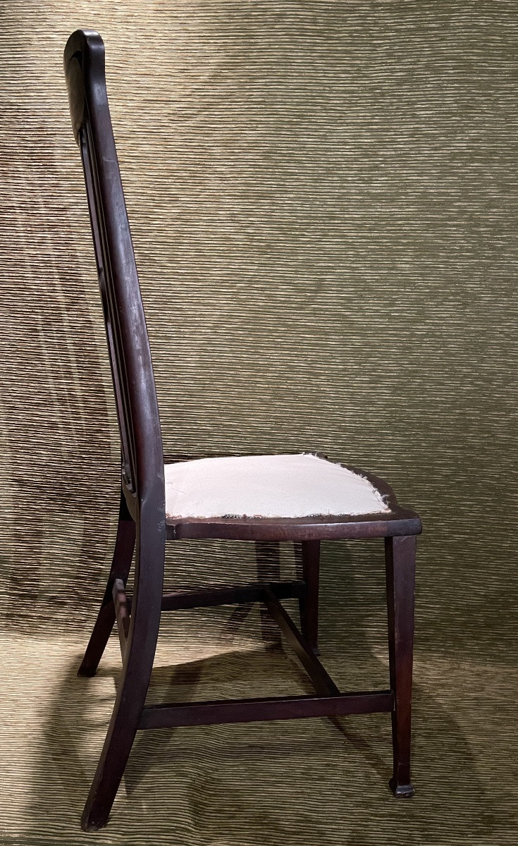 Petite chaise en acajou. -photo-2