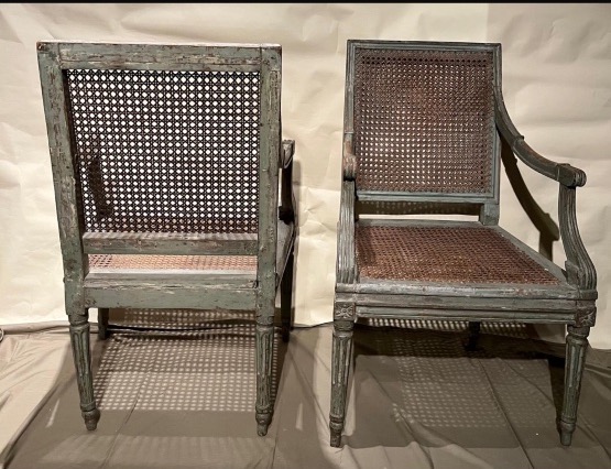 Paire de fauteuils Louis XVI. -photo-4