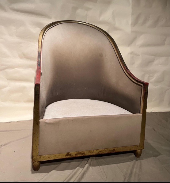 Large Art Deco Armchair.-photo-3