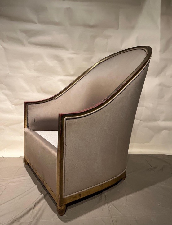 Large Art Deco Armchair.-photo-4