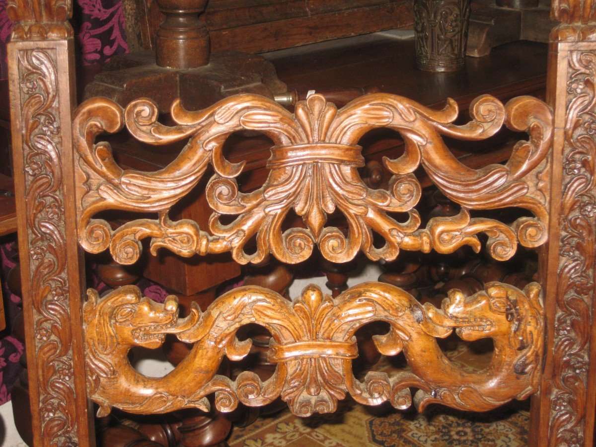 Italian Renaissance Chair In Walnut.-photo-4