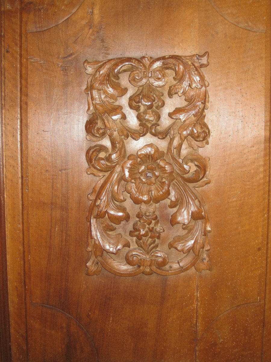 Pair Of Louis XIII Flower Composition Doors.-photo-2