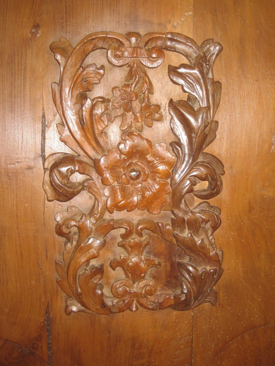 Pair Of Louis XIII Flower Composition Doors.-photo-1