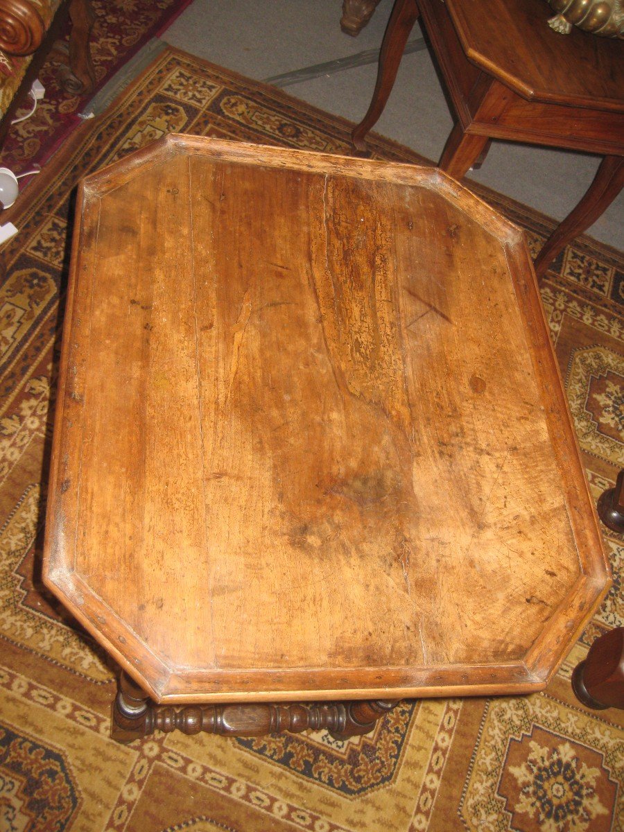 Louis XIII XVII° Coffee Table Tray In Cabaret.-photo-1