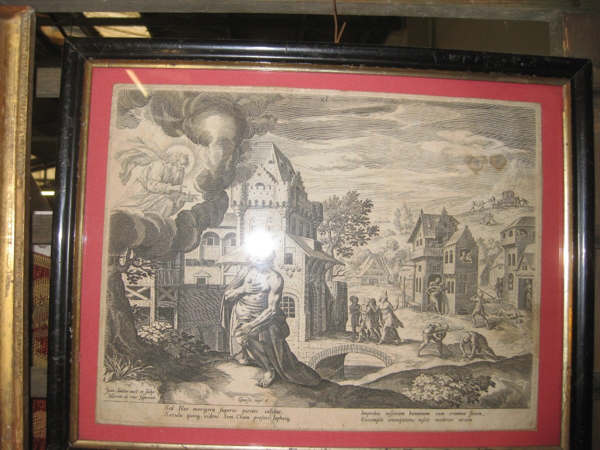 16th Century Engraving By Jan Sadeler After Martin De Vos.-photo-3