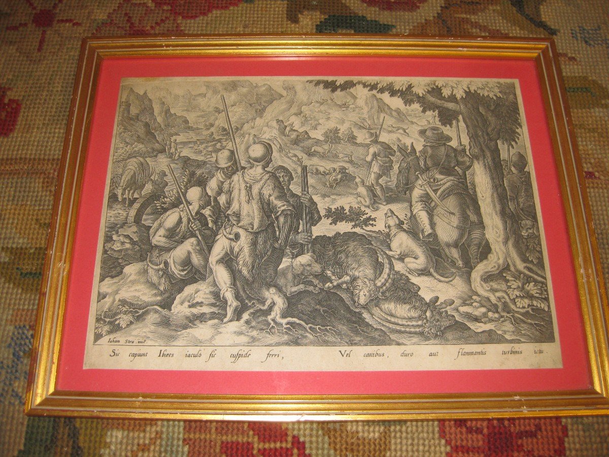 Engraving By P.galle After J.stradanus Late 16th Century.