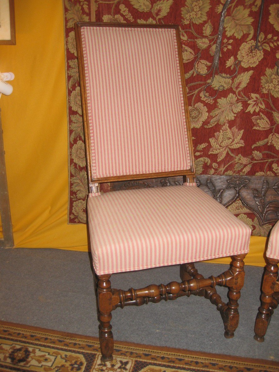 Pair Of Louis XIII XVII° Chairs.-photo-3