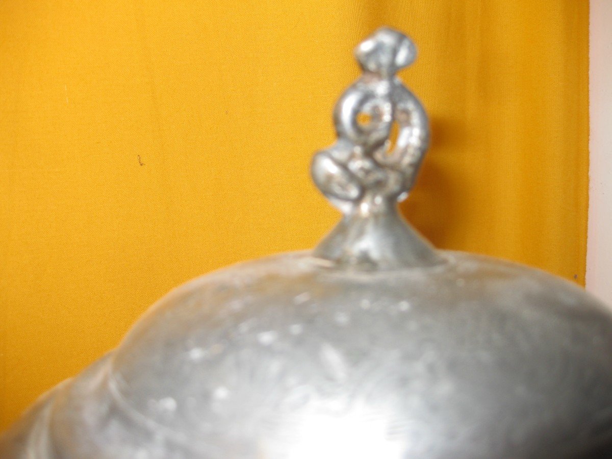 18th Century Broth Bowl In Pewter.-photo-3