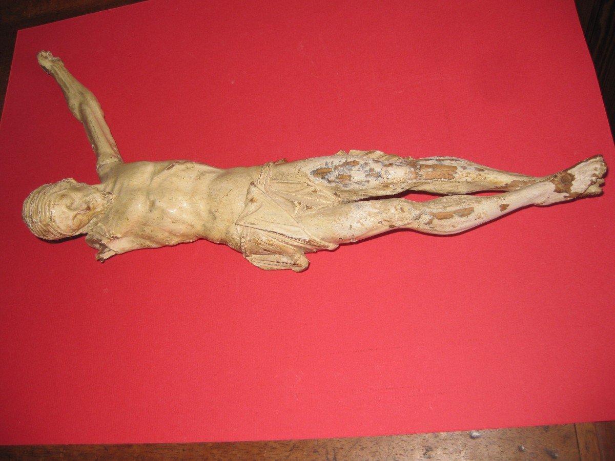 Christ En Bois Sculpté XVII°.-photo-2