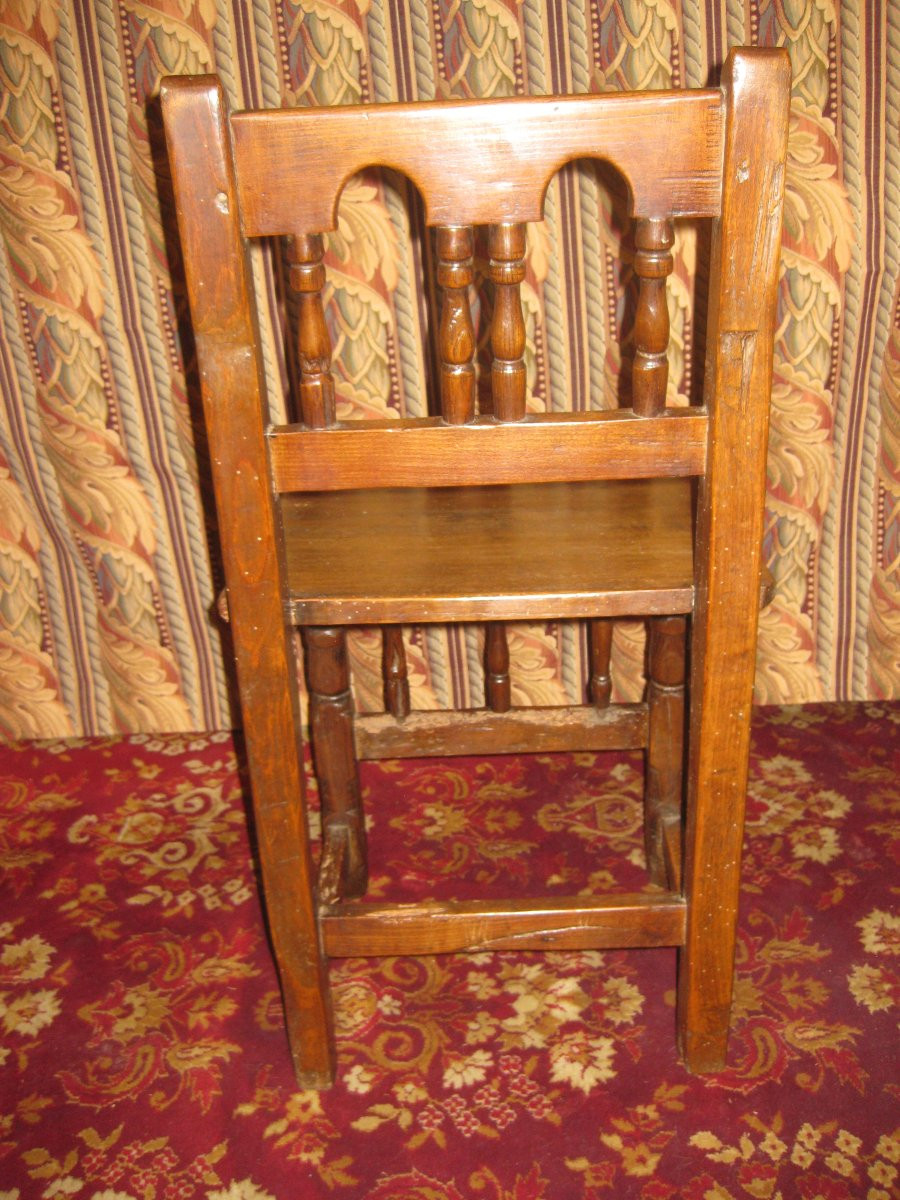 6 Rustic Basque Chairs In Oak 18th Century.-photo-7