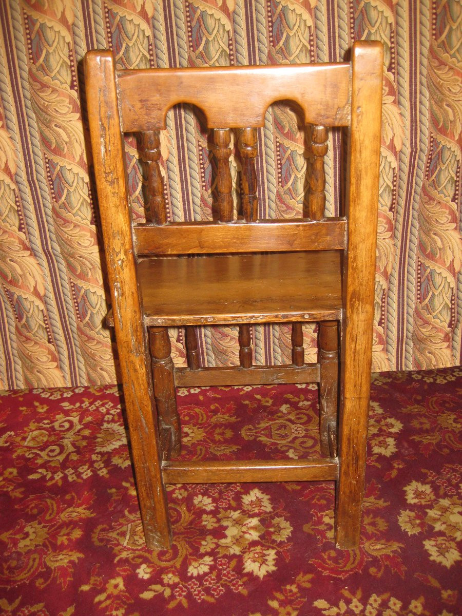 6 Rustic Basque Chairs In Oak 18th Century.-photo-8
