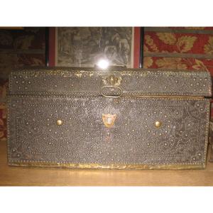 17th Century Studded Leather Box