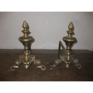 Pair Of Marmousets Andirons XVII°.