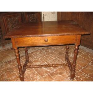 Louis XIII Table In Walnut.