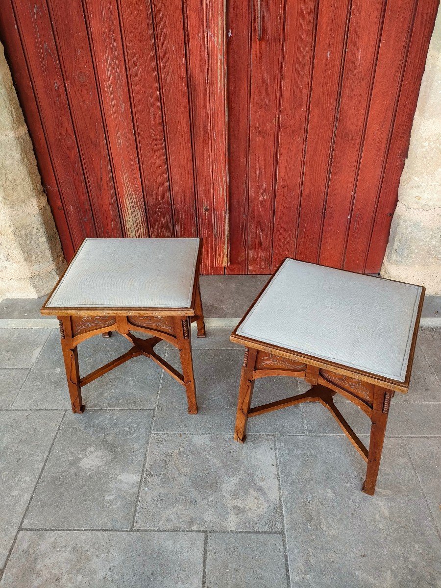 Eugenio Quarti - Paire De Tabourets-photo-4